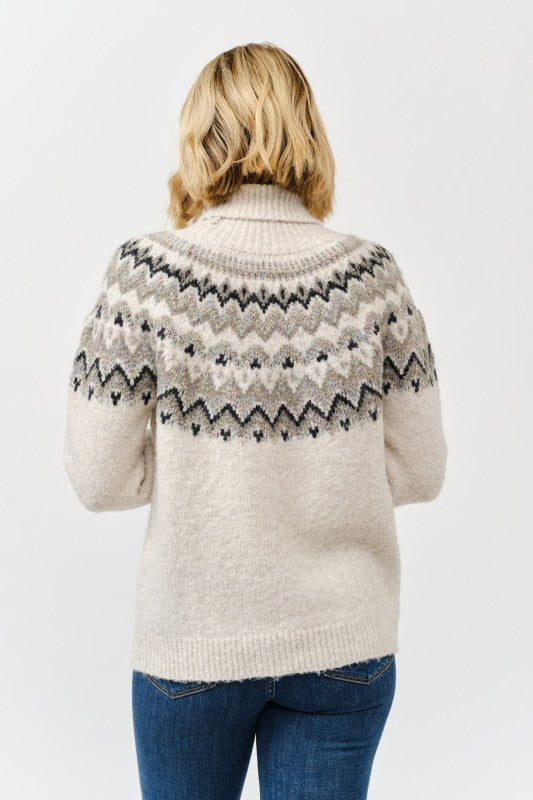 Sofia Fair Isle Turtleneck Sweater