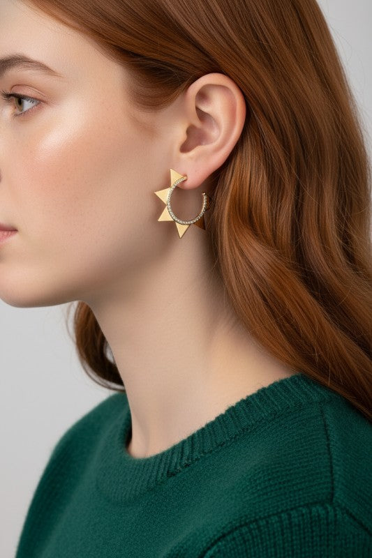Caula Star Pave Earrings