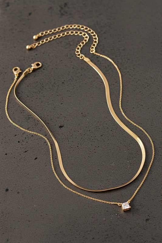 Guthren Herringbone Necklace Set