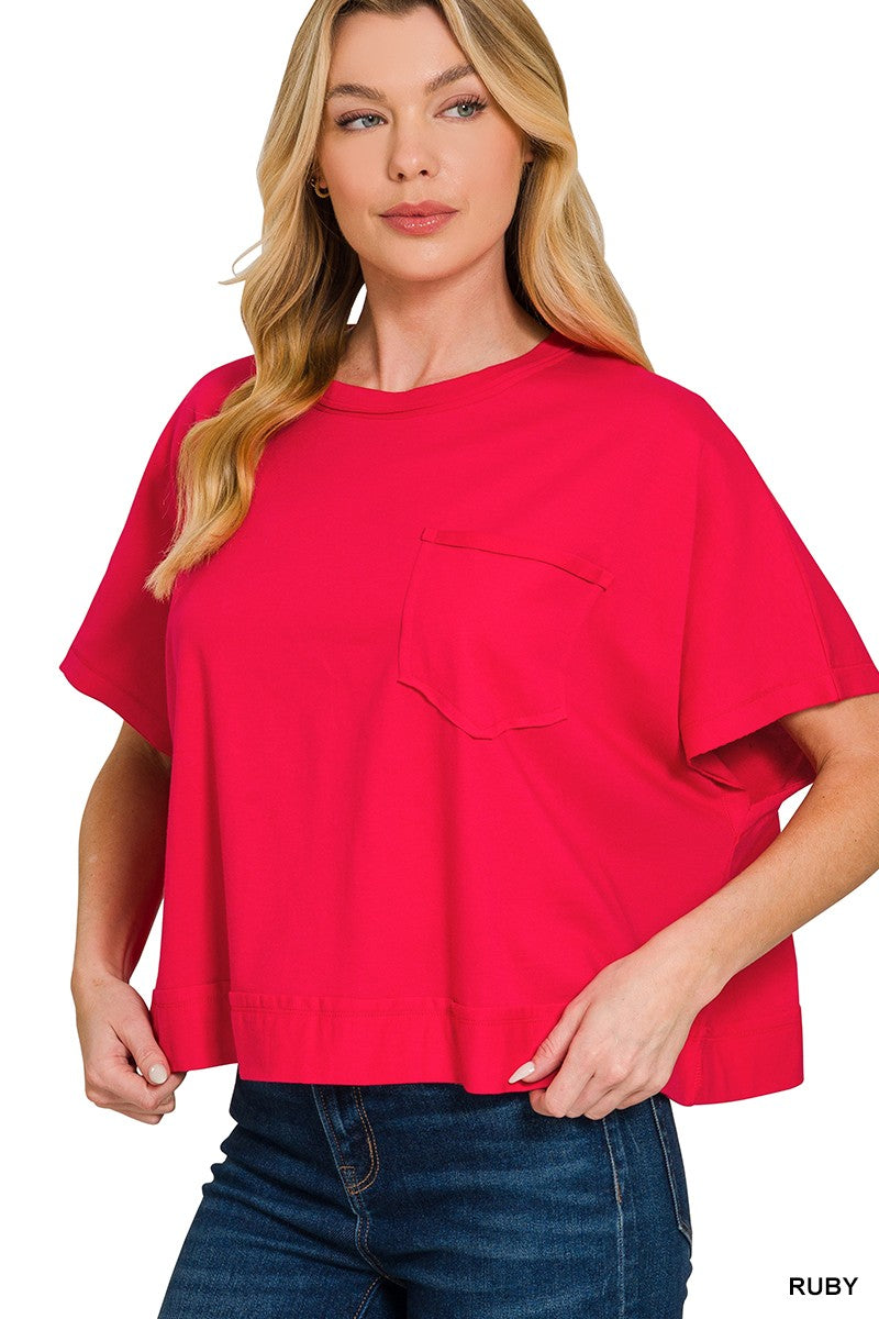 Harly Boxy Pocket Top (2 Colors!)