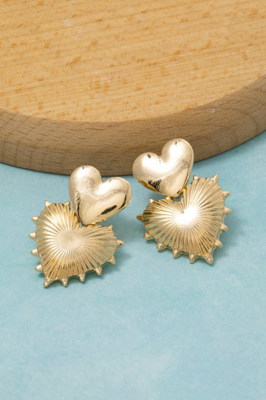 Hitter Heart Dangle Earrings