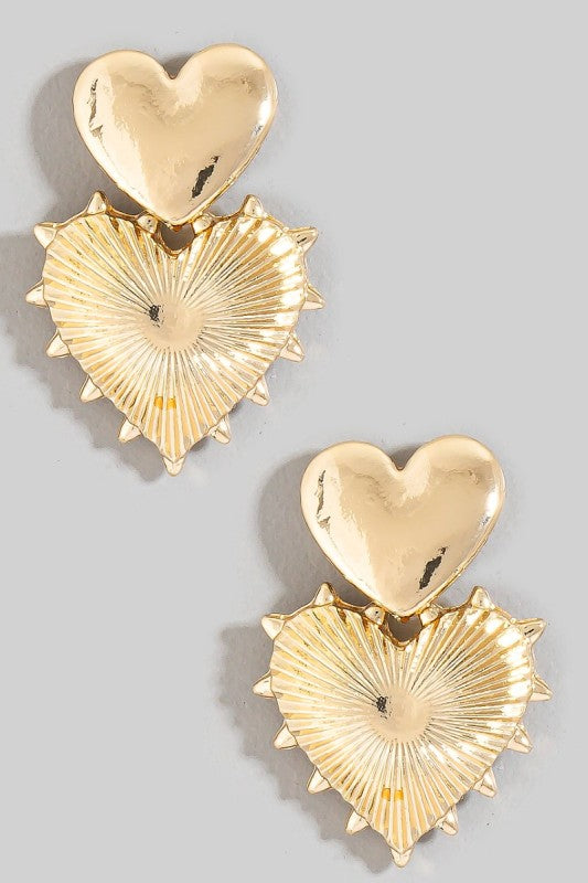 Hitter Heart Dangle Earrings FINAL SALE