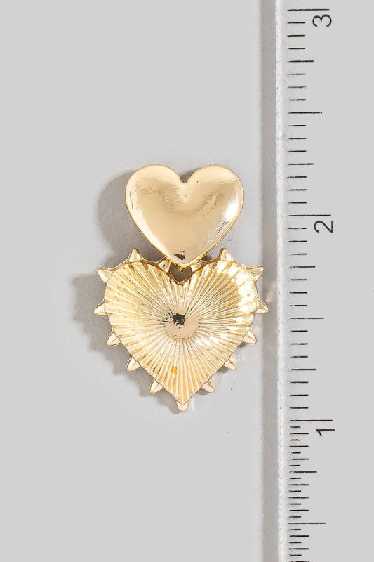 Hitter Heart Dangle Earrings FINAL SALE
