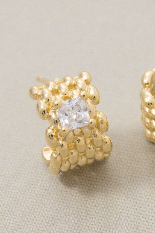 Kaz Honeycomb Hoop Earrings