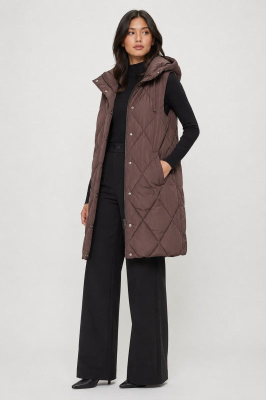 Vamalina Long Puffer Vest