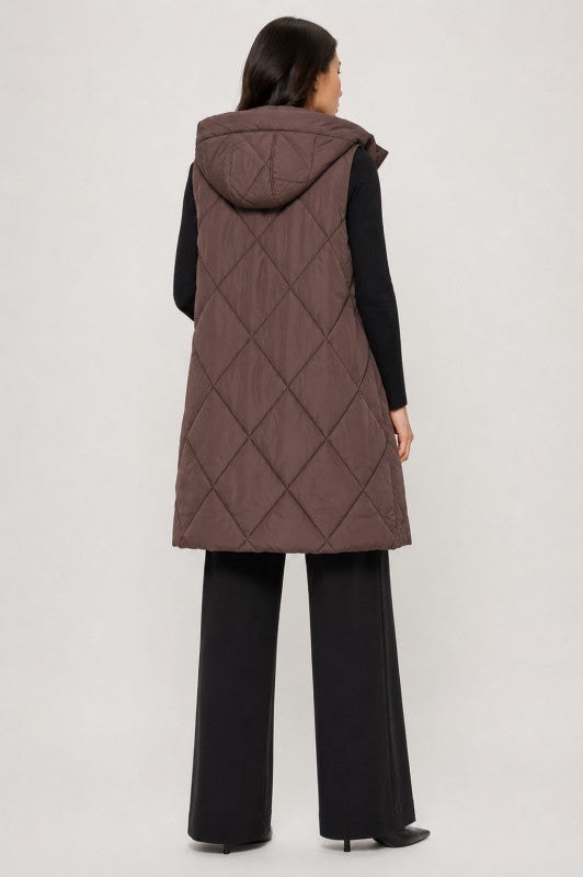 Vamalina Long Puffer Vest