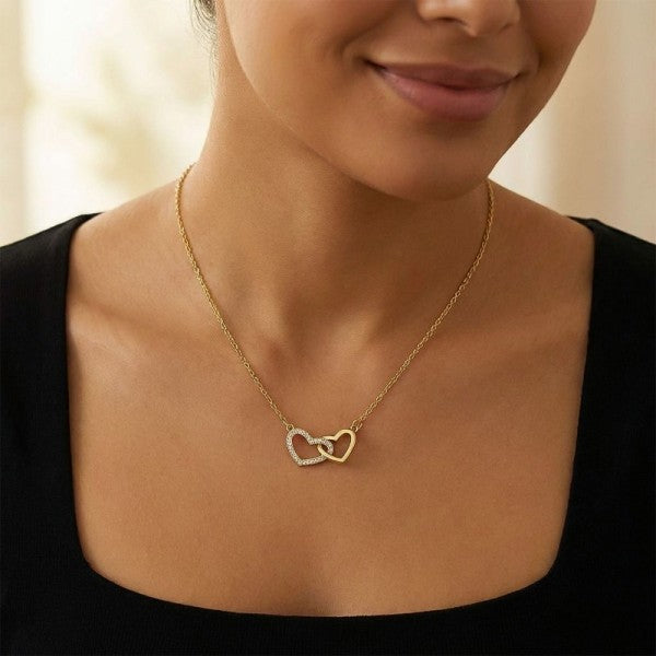 Arrin Interlock Heart Necklace