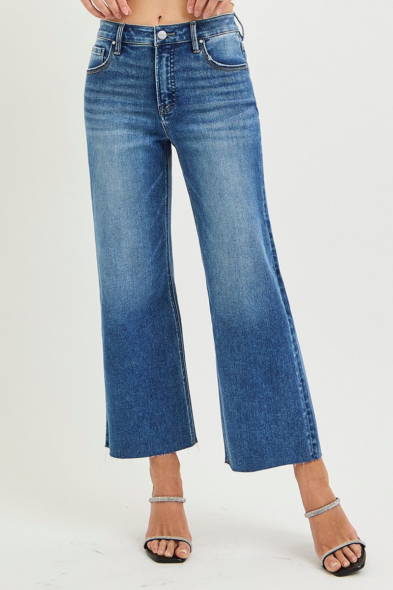 Risen Tristan High Rise Crop Wide Jeans PREORDER