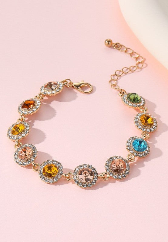 Ava Crystal Multi Color Bracelet