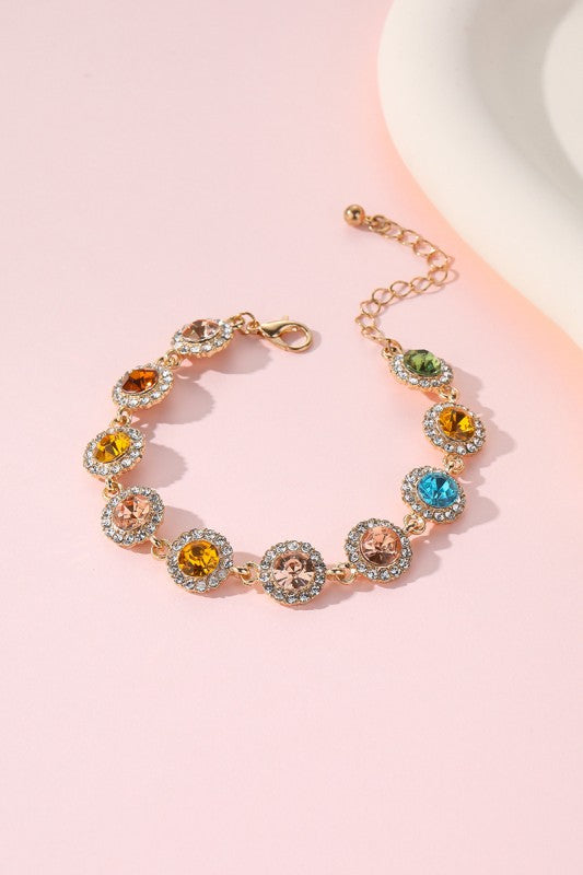 Ava Crystal Multi Color Bracelet