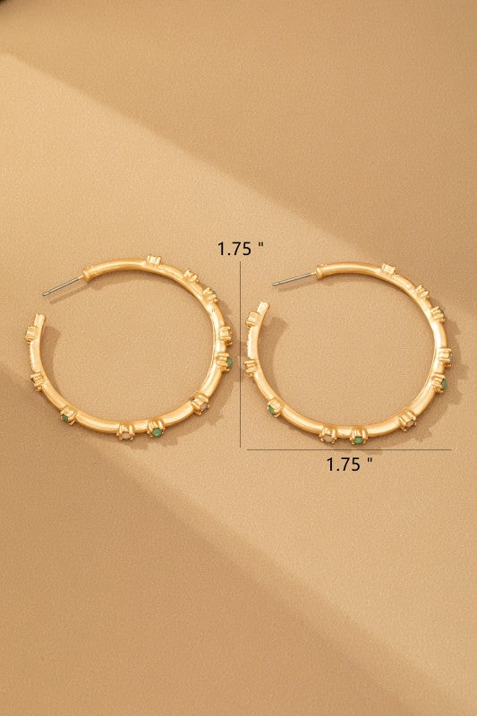 Boyd Hoop Gem Earrings