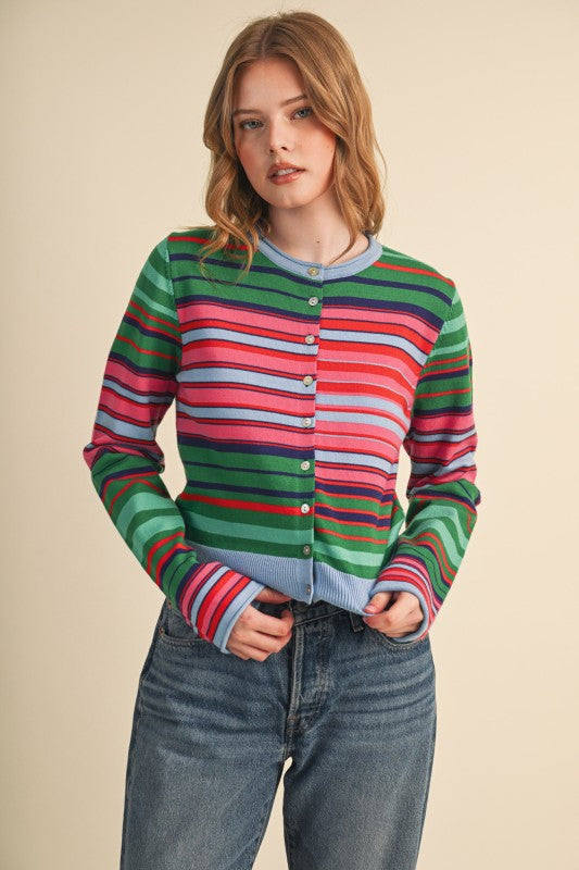 Charlie Stripe Knit Cardigan
