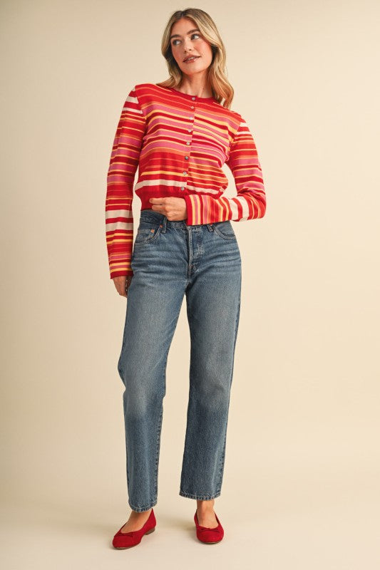 Charlie Stripe Knit Cardigan