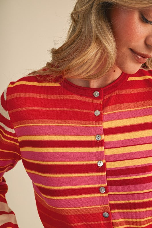 Charlie Stripe Knit Cardigan