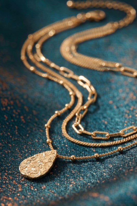 Bader Three Row Chain Necklace