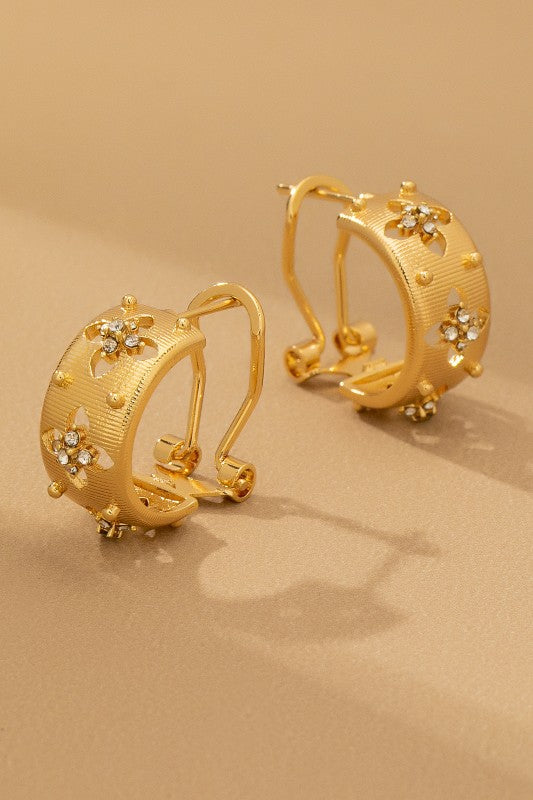 Baxter Flower Hoop Earrings