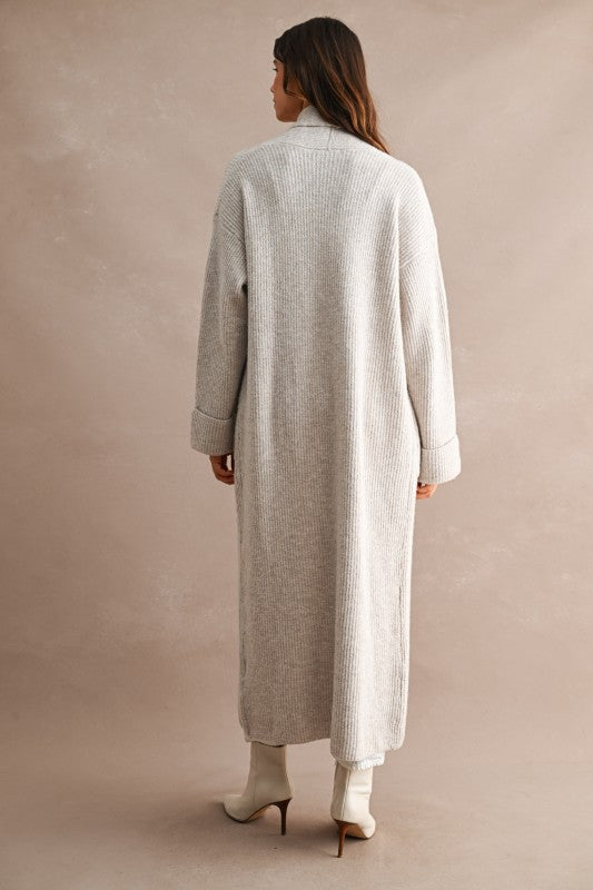 Gracelyn Ribbed Maxi Sweater Cardigan Coat PREORDER