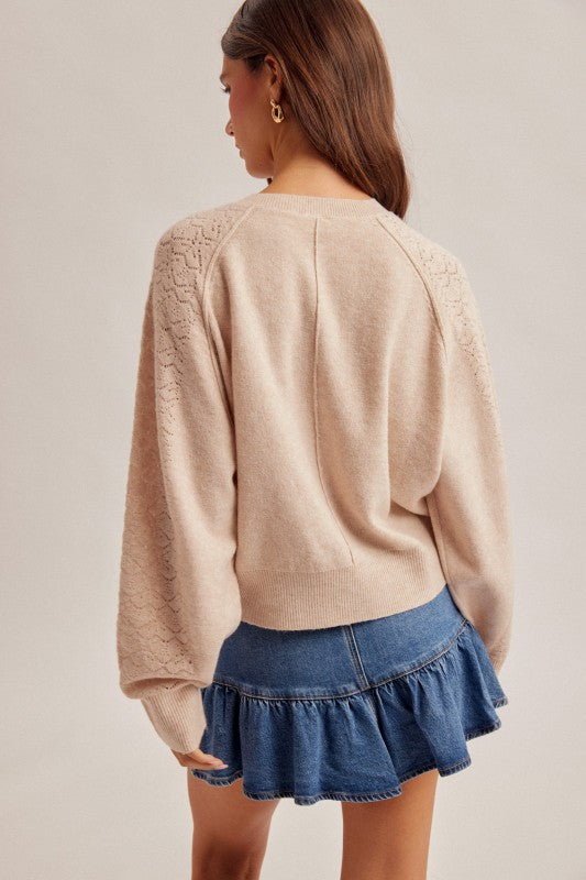 Holmes Lace Texture Henley Top PREORDER