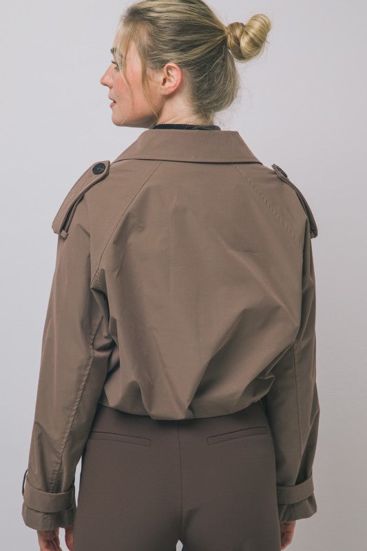 Priah Cropped Trench Jacket