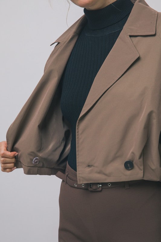 Priah Cropped Trench Jacket
