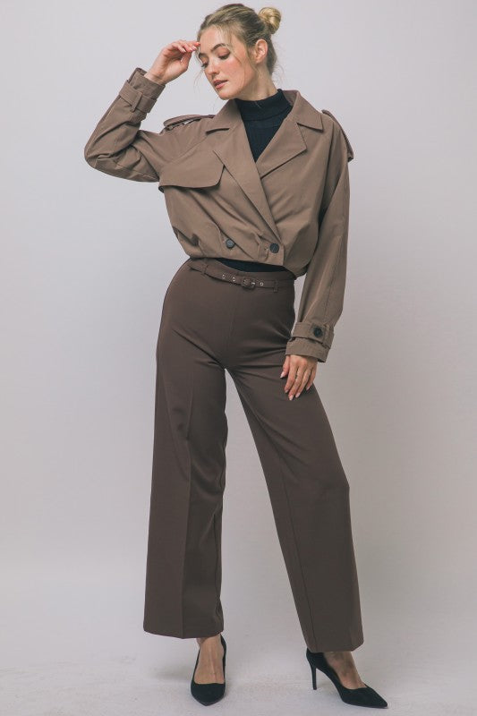 Priah Cropped Trench Jacket