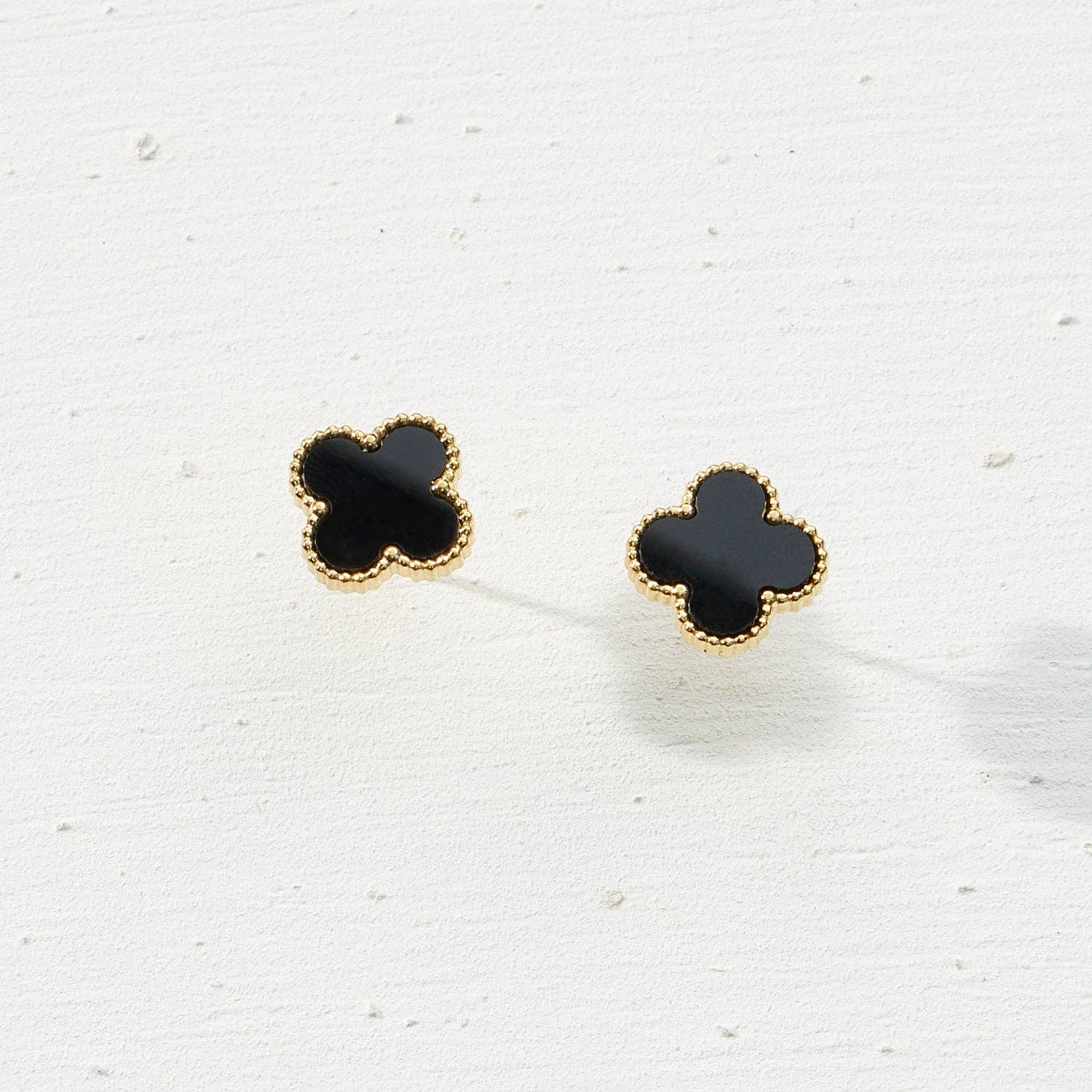 Liah Flower Shaped Gold Stud Earrings