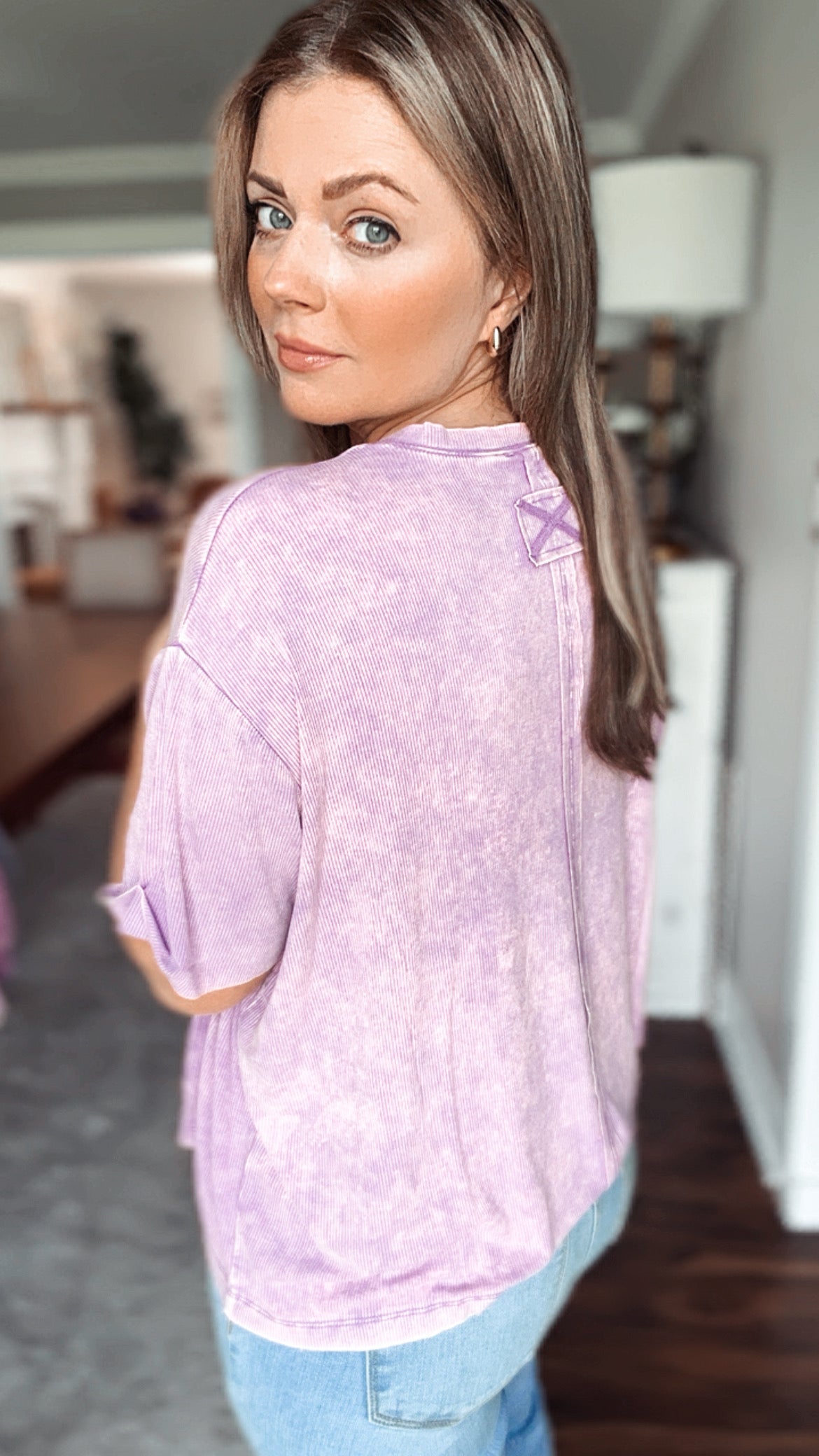 Jollie Washed Short Sleeve Top