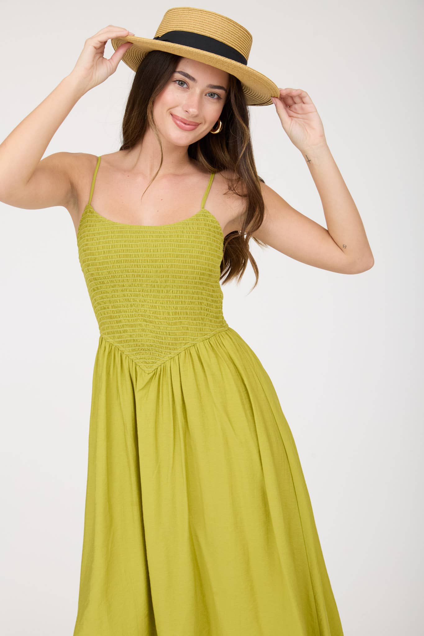 Maya Smocked Midi Dress