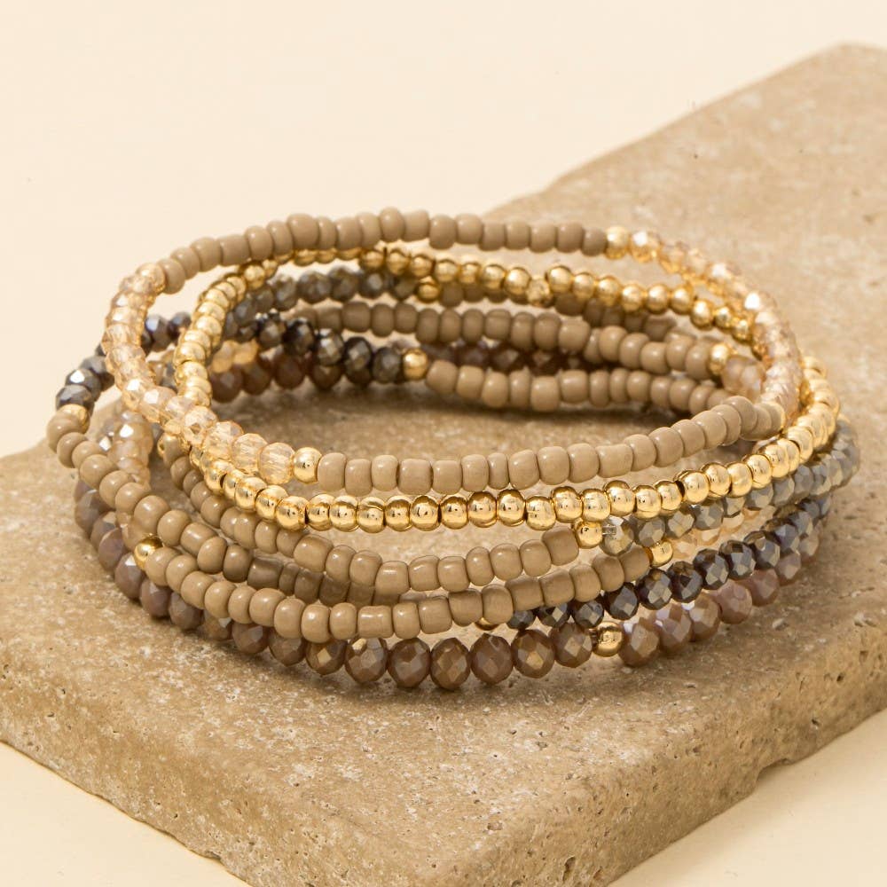 Piet Metallic Beaded Bracelet Set
