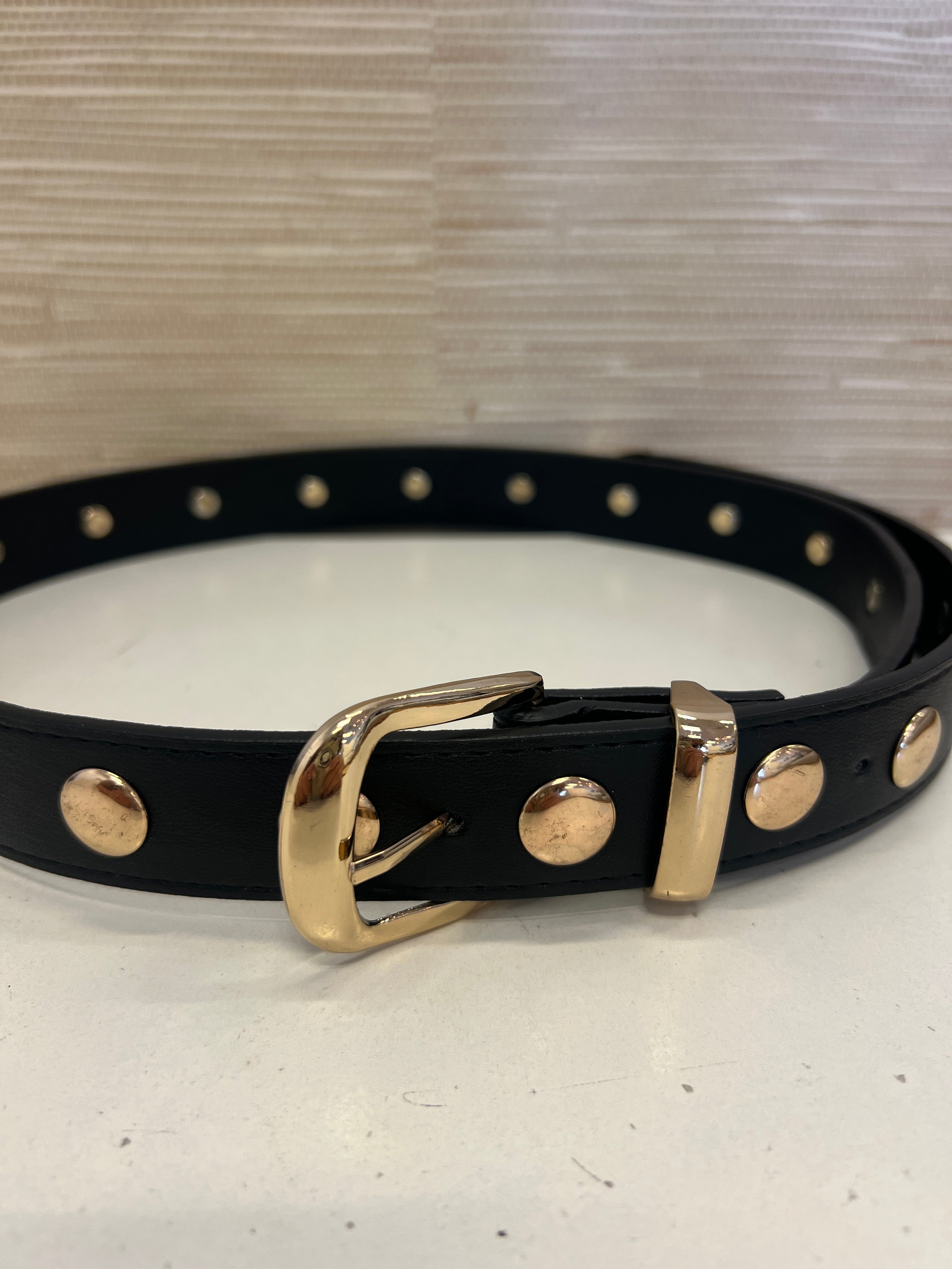 Vee Studded Black Belt