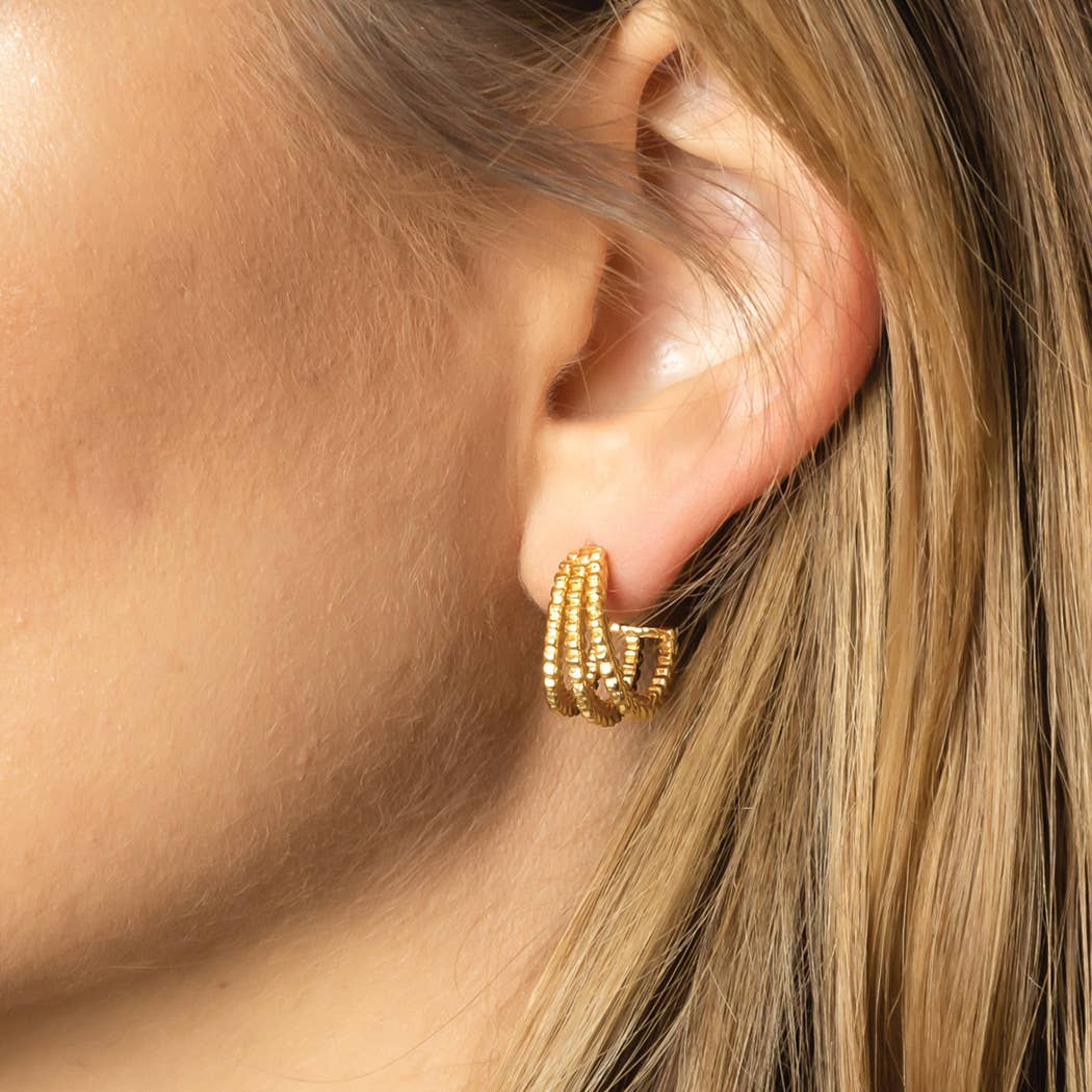 Deb 14K Gold Dipped Hoop Earrings