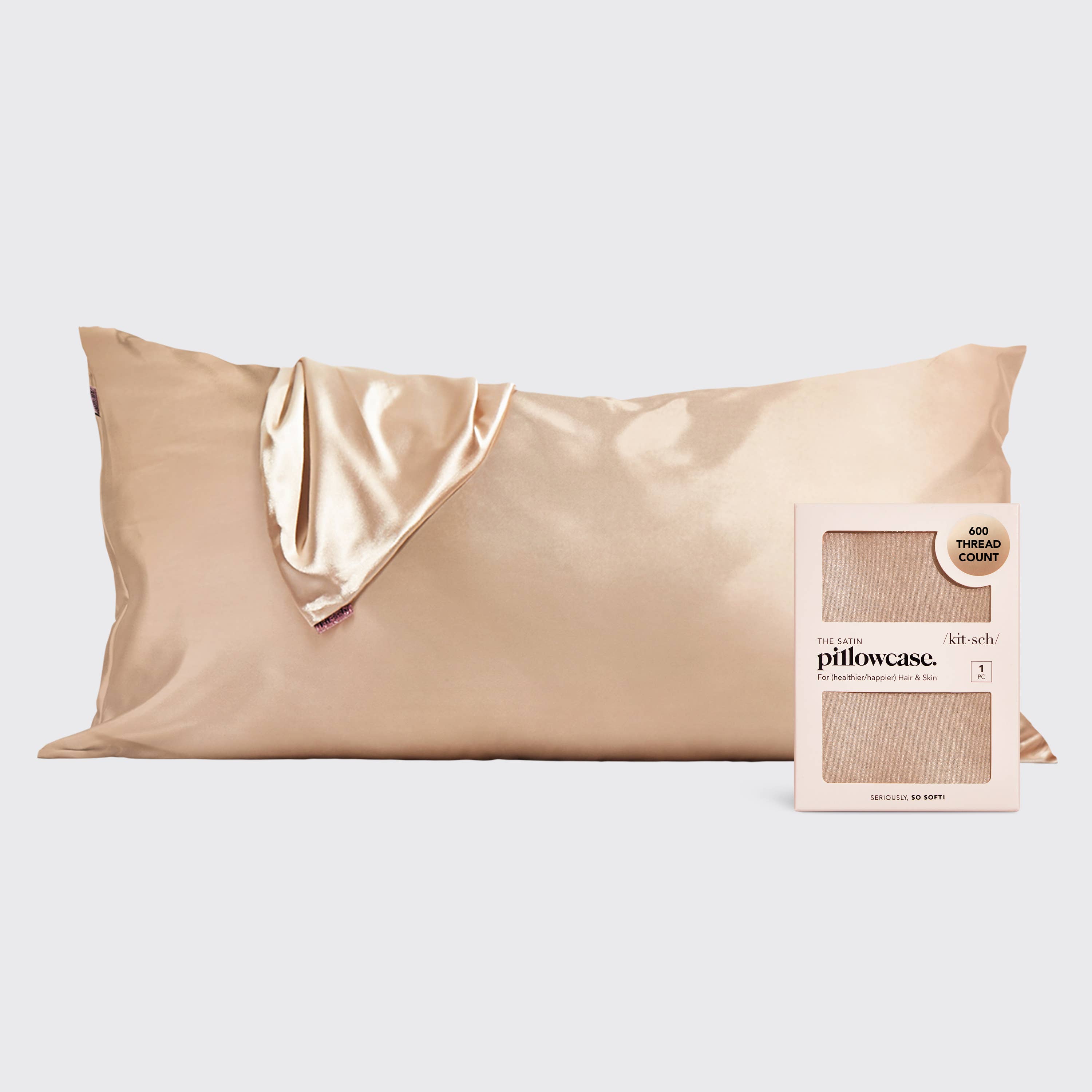 KITSCH Satin Pillowcase King - Champagne