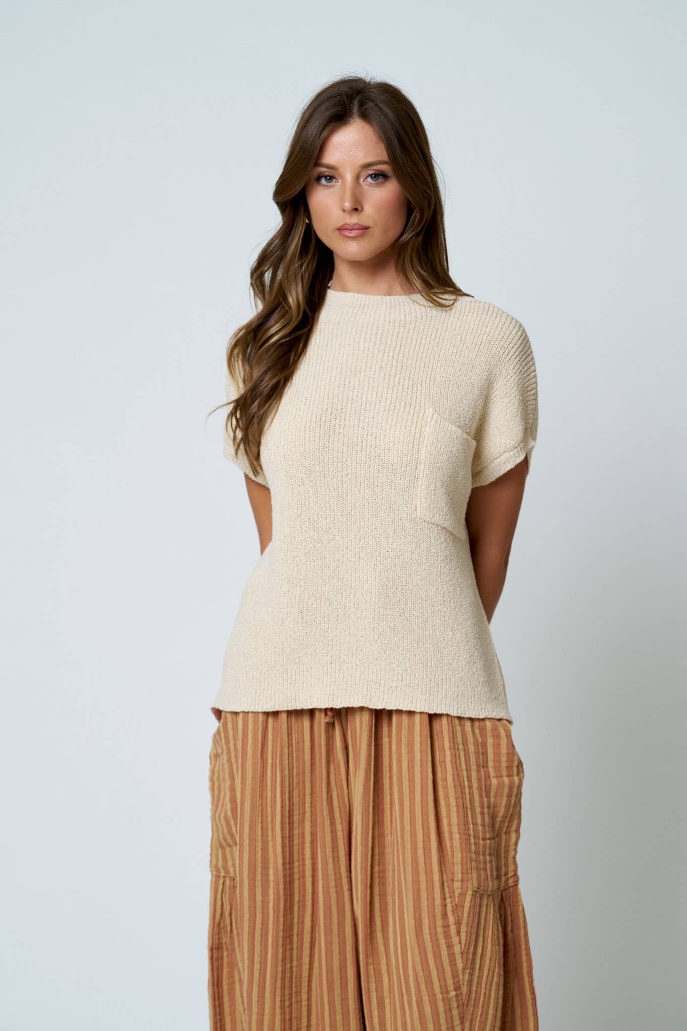 Deitz Short Sleeve Sweater Top (2 Colors!) PREORDER