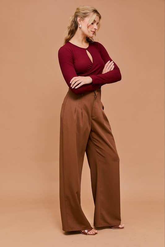 Beau High Waist Wide Leg Pants (2 Colors!) FINAL SALE