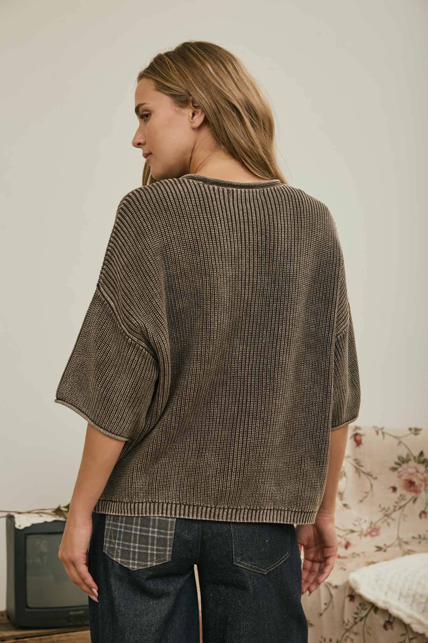 Daphne Washed Knit Cardigan