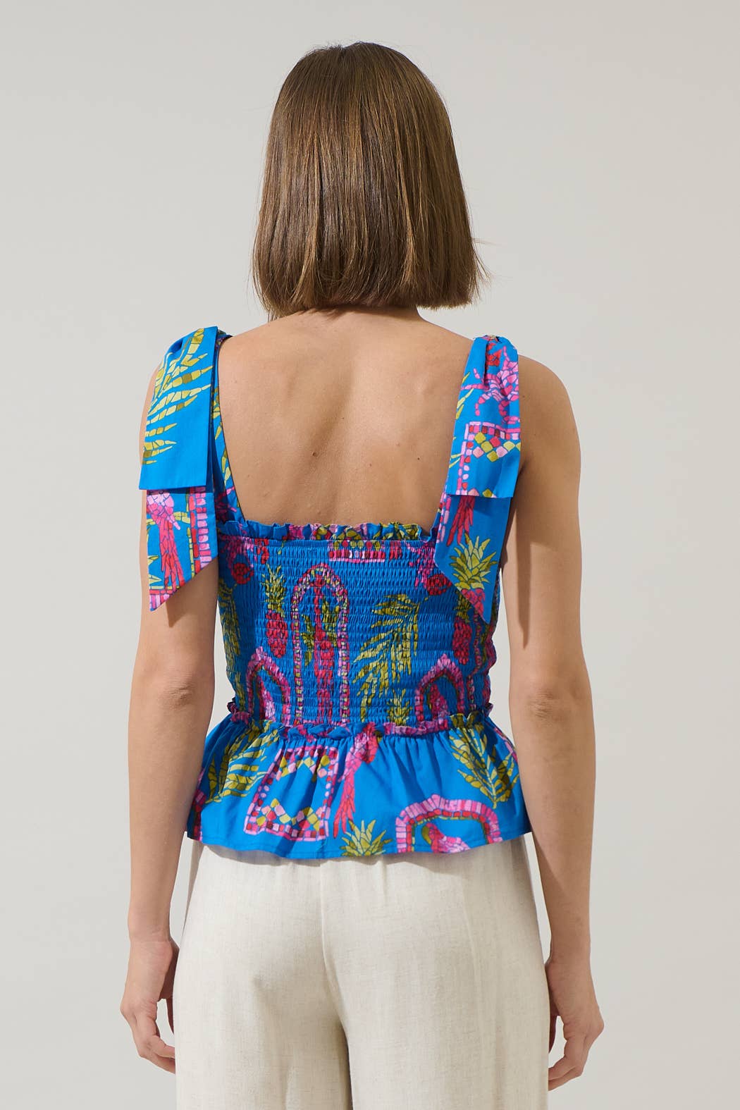 Bally Tropical Cazz Smocked Top