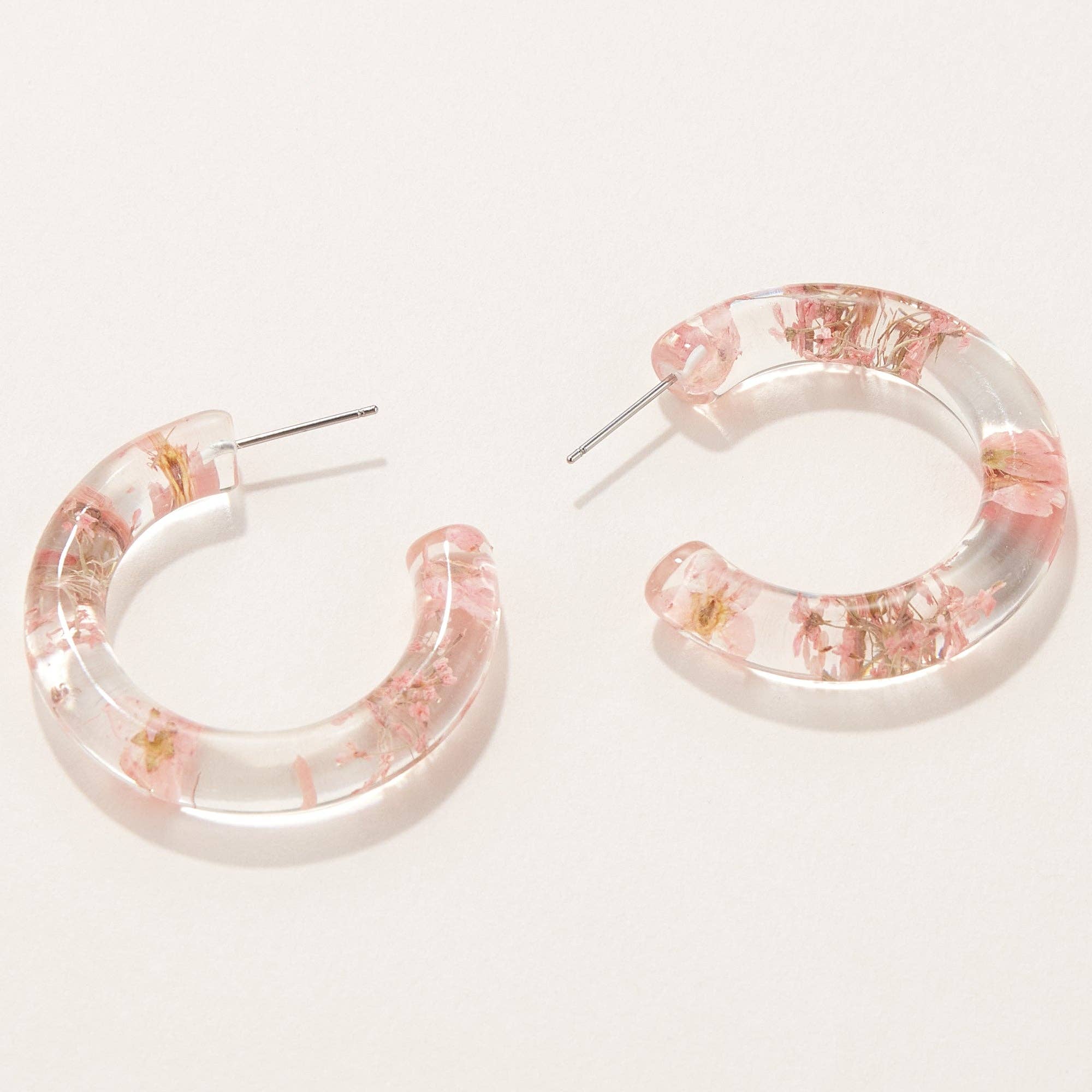 Lonnie Flower Medium Hoop Earrings