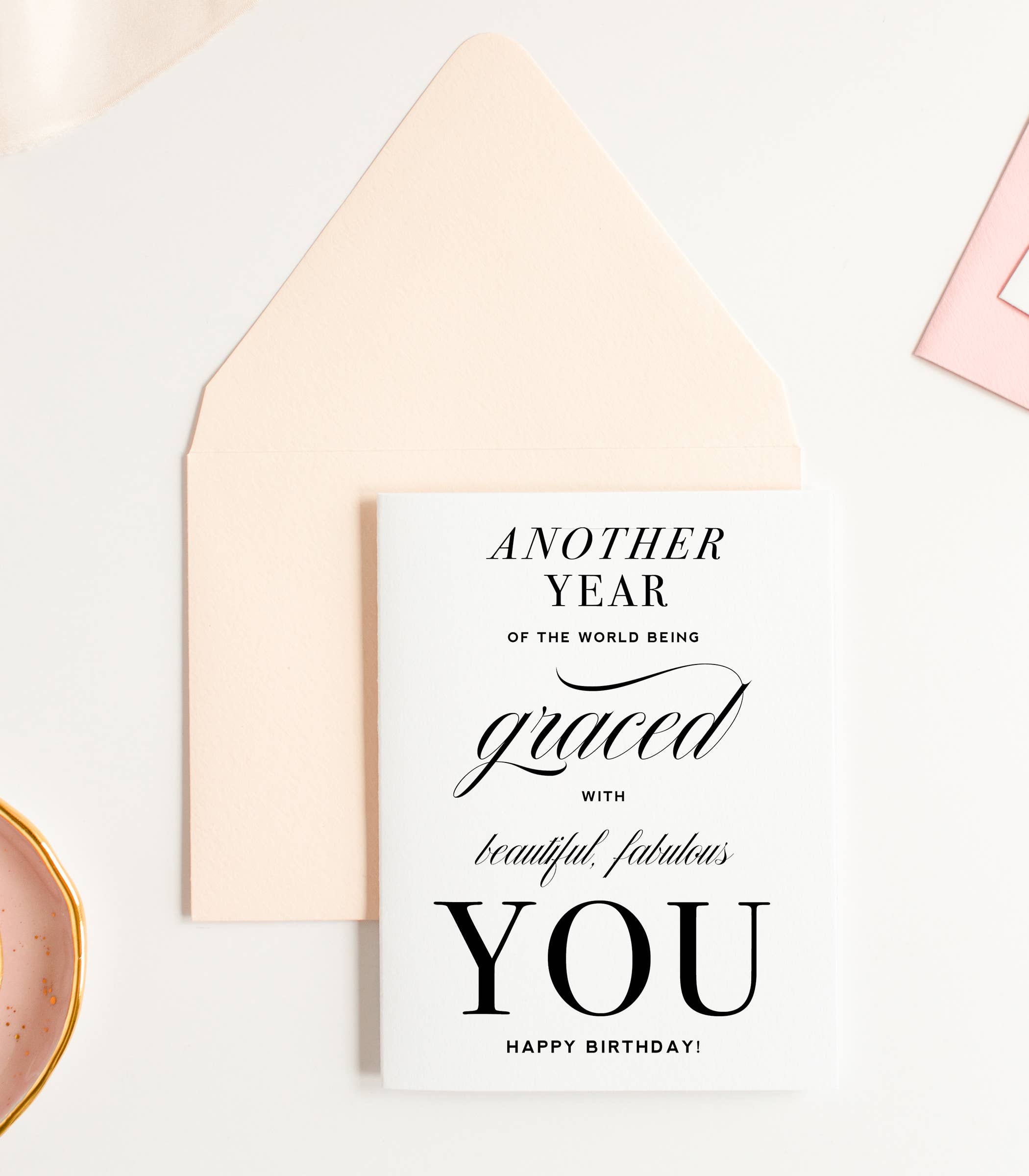 Another Year Graced, Sentimental Birthday Greeting Card Her