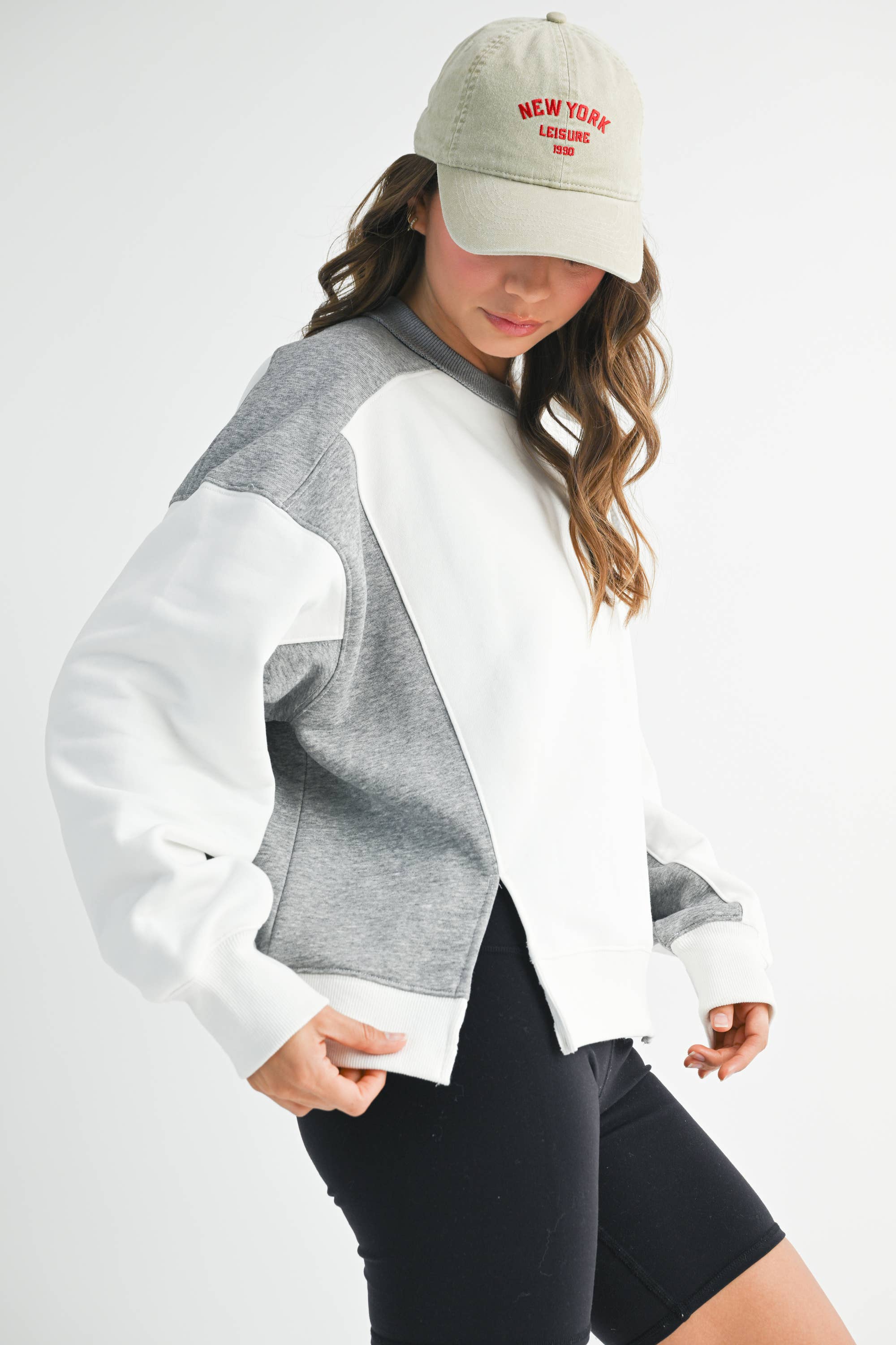Tia Colorblock Terry Pullover Top FINAL SALE