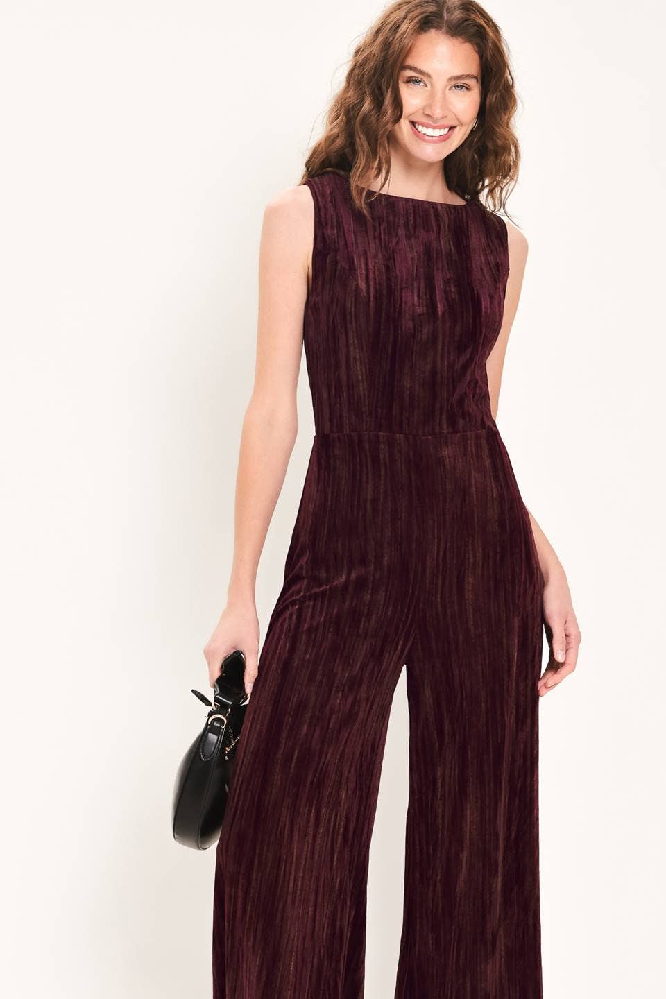 Cynthia Velvet Texture Jumpsuit