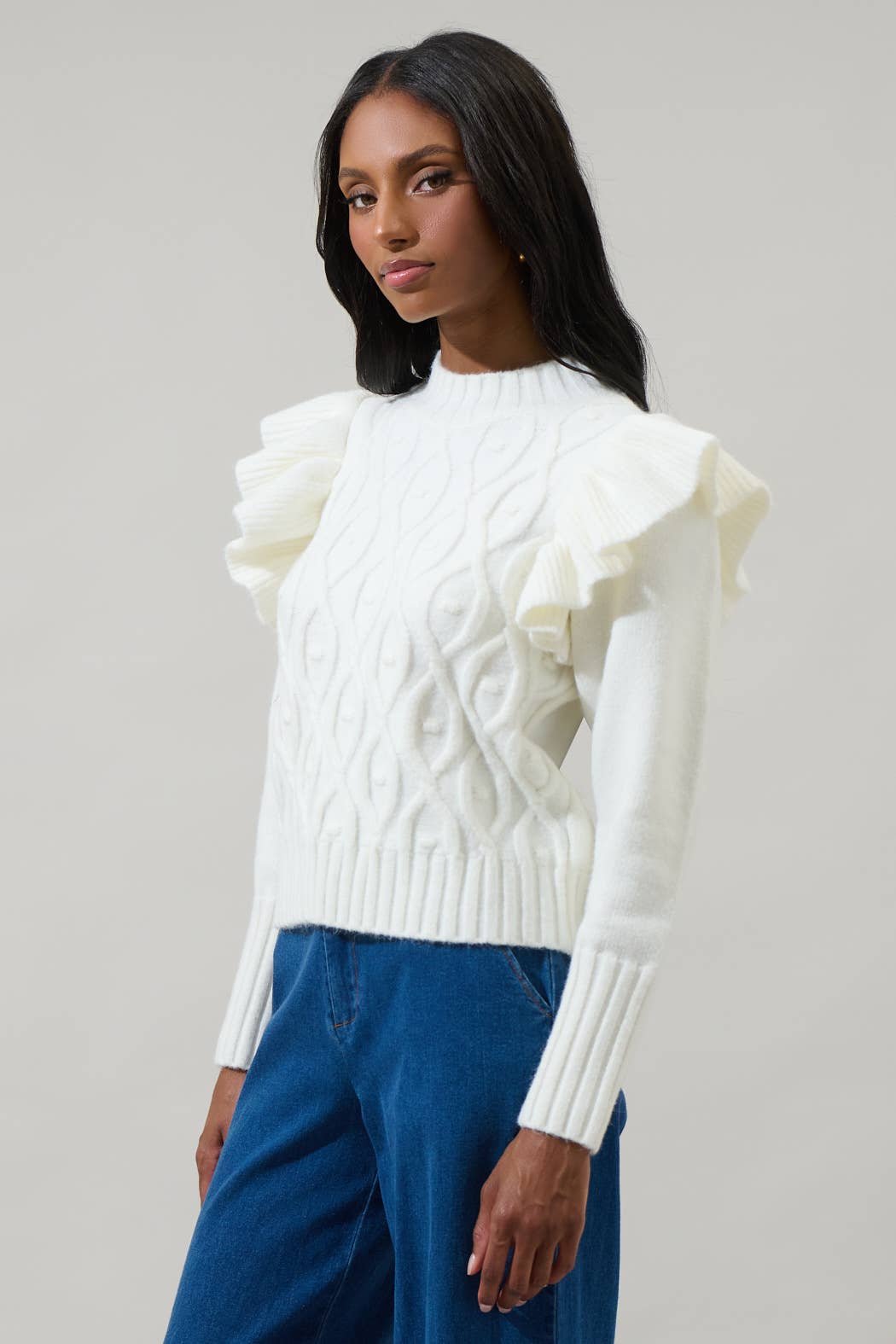 Gloriana Cable Knit Sweater FINAL SALE