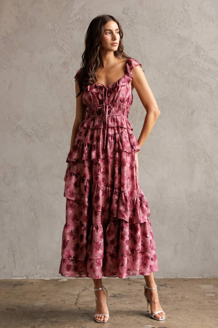Faith Floral Midi Dress Small Faith Floral Midi Dress Small