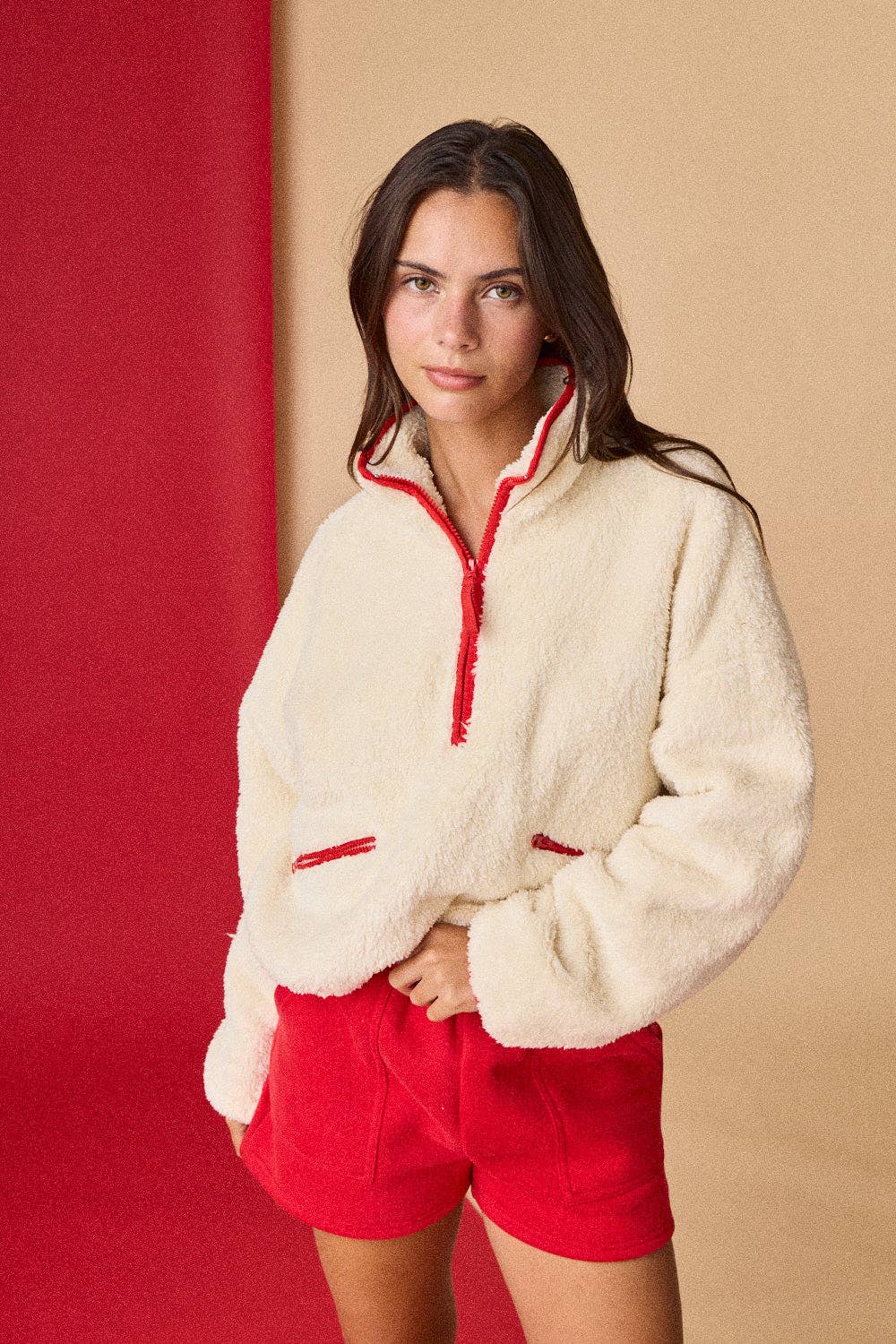 Joy Half Zip Pullover Top