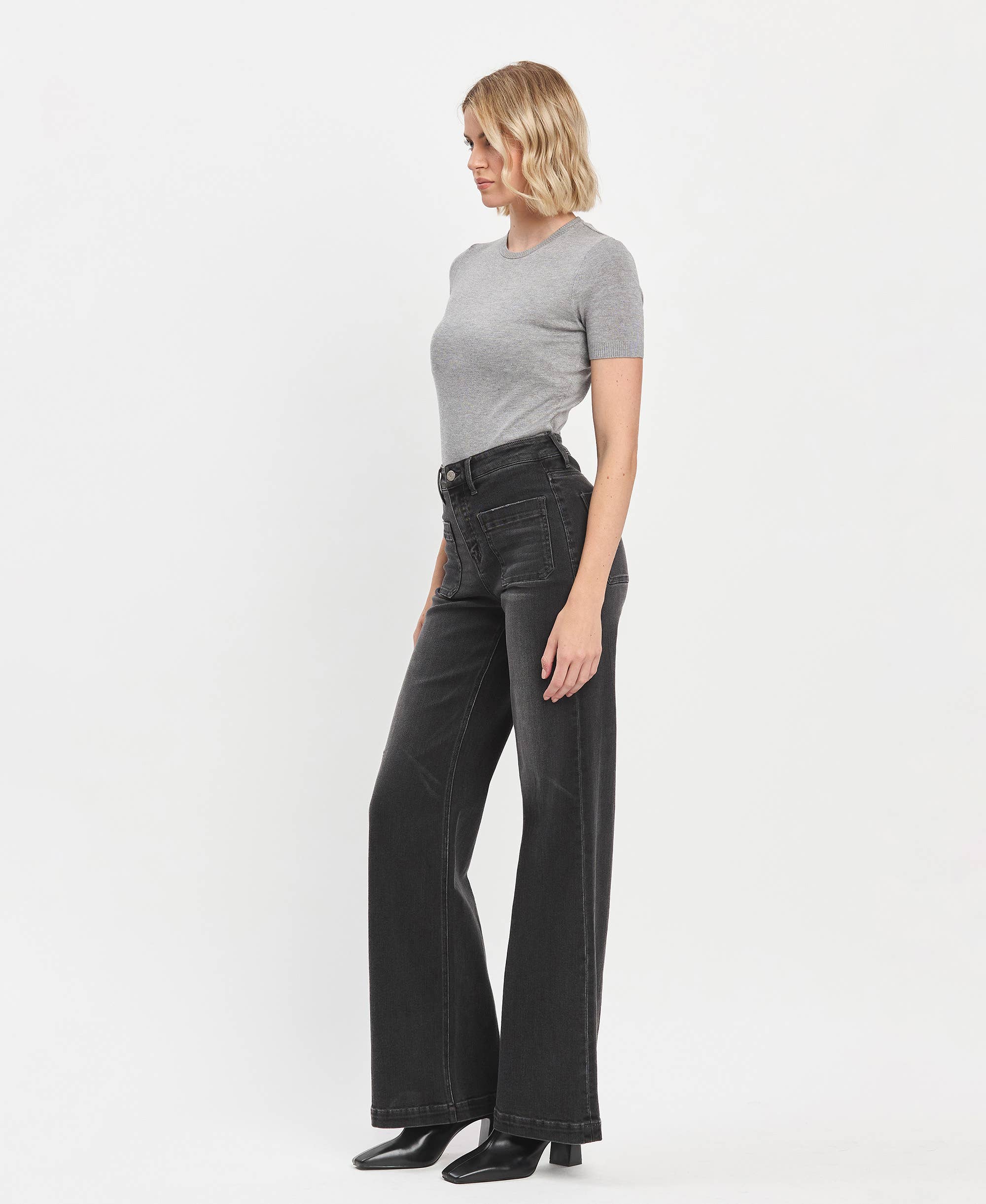 Vervet Rafferty High Rise Wide Trouser Jeans PREORDER