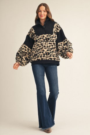 Fatima Leopard Pullover Top