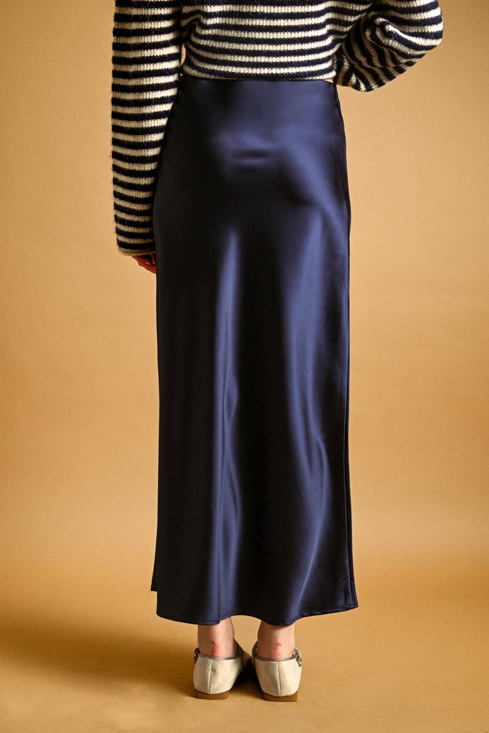 Darla Satin Midi Skirt