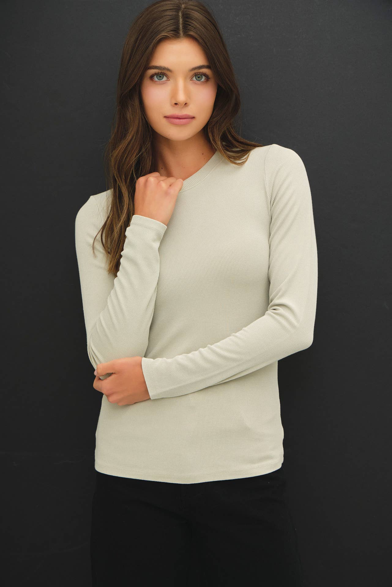 Hoffman Ribbed Crewneck Long Sleeve Top PREORDER