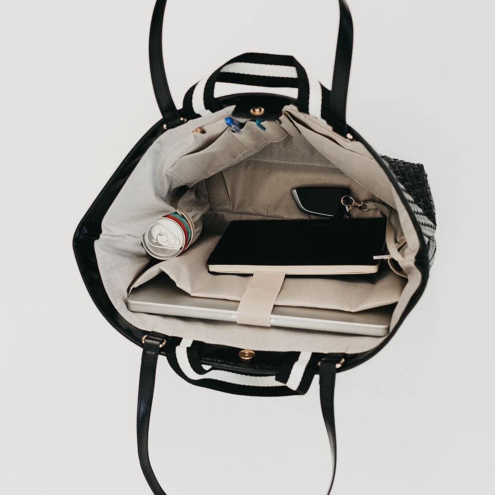 Melli Woven Tiffany Organizer Tote Bag