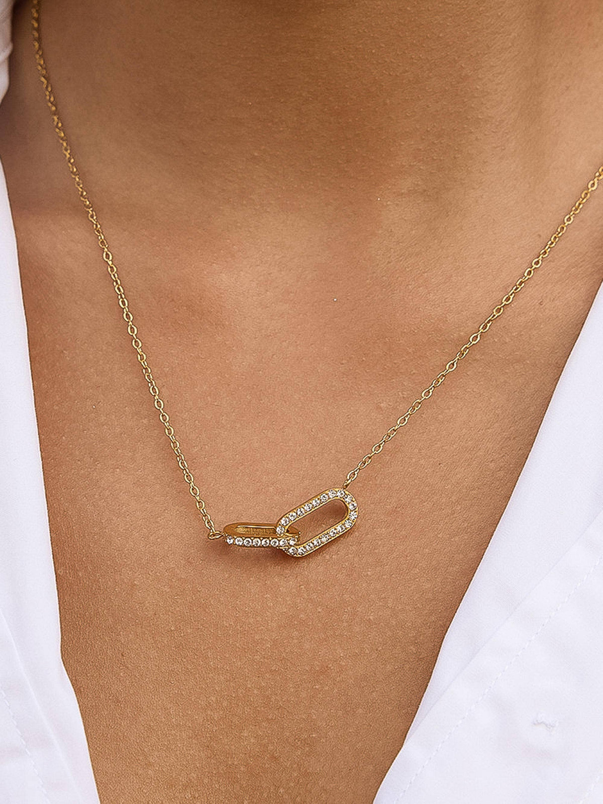 Flânerie by MAIQ Priamo 18K Gold Non-Tarnish CZ Chain Necklace