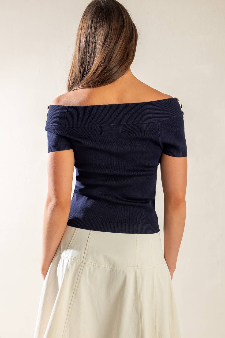 Susan Off Shoulder Knit Top PREORDER